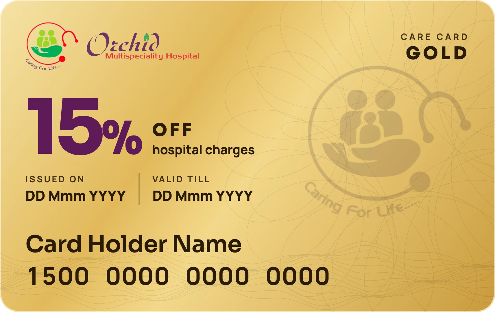 Orchid Gold Care Card — 15% off hospital charges