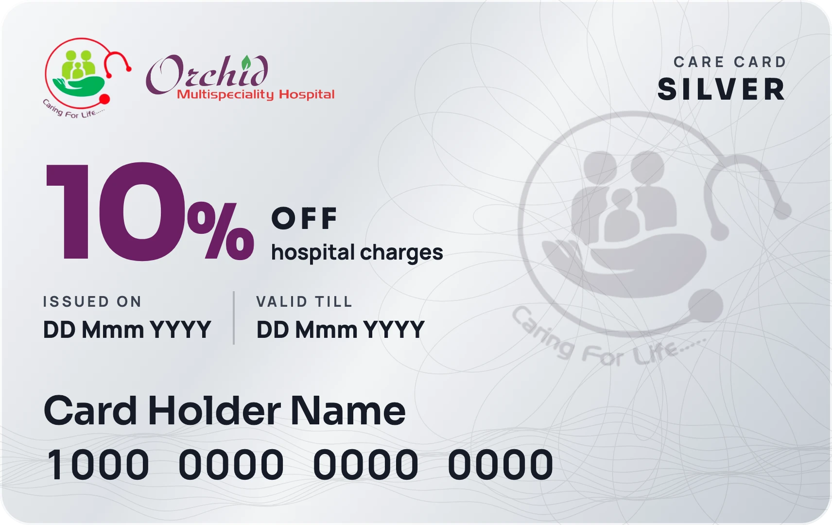 Orchid Silver Care Card — 10% off hospital charges